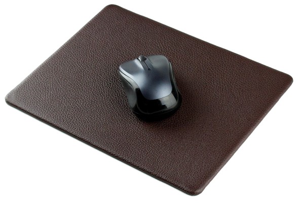 Mousepad PREMIUM LEDER SOFT GRAIN dunkelbraun (genarbt)