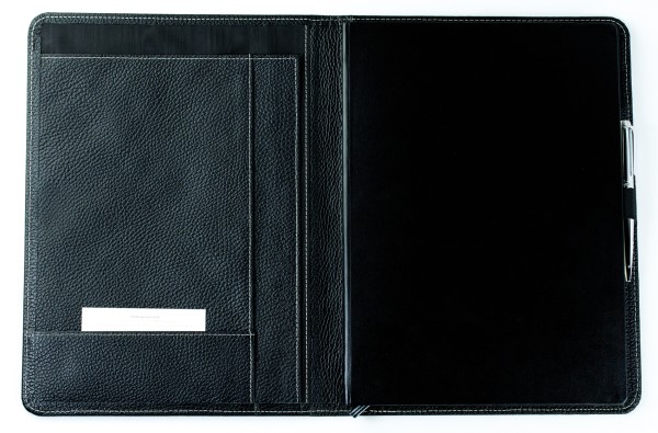 Notenbuch DIN A4+ (auswechselbar) PREMIUM LEDER SOFTGRAIN schwarz (genarbt)