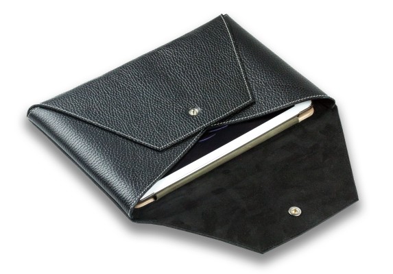 iPad Tasche PREMIUM LEDER SOFT GRAIN schwarz