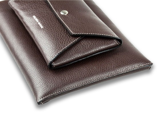 iPad Tasche PREMIUM LEDER SOFT GRAIN dunkelbraun