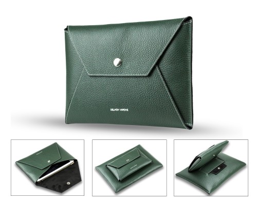 iPad Tasche PREMIUM LEDER SOFT GRAIN grün