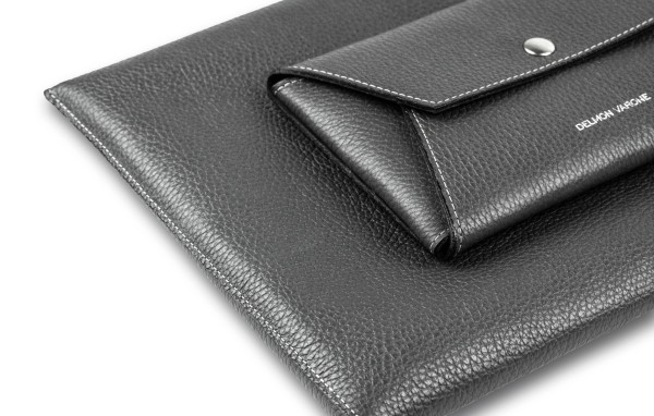 Macbook Tasche PREMIUM LEDER SOFT GRAIN anthrazit