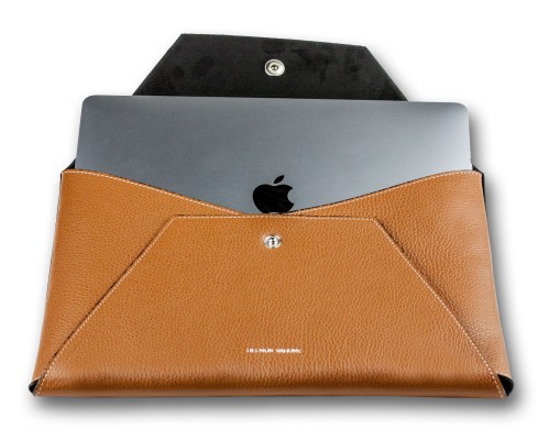 Macbook Tasche PREMIUM LEDER SOFT GRAIN braun