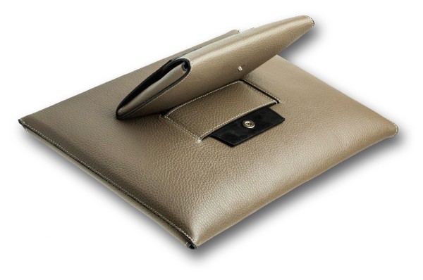 Macbook Tasche PREMIUM LEDER SOFT GRAIN taupe