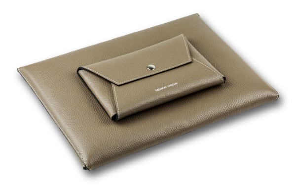 Macbook Tasche PREMIUM LEDER SOFT GRAIN taupe