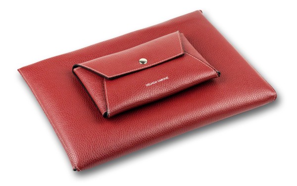 Macbook Tasche PREMIUM LEDER SOFT GRAIN rot