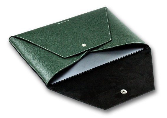 Macbook Tasche PREMIUM LEDER SOFT GRAIN grün