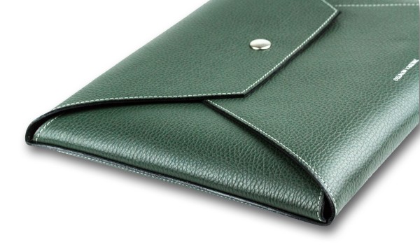 Macbook Tasche PREMIUM LEDER SOFT GRAIN grün