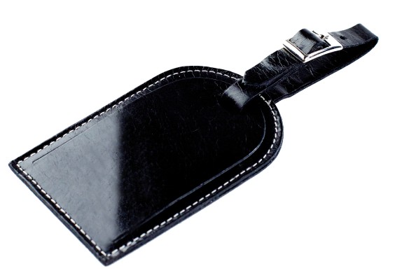 Kofferanhänger PREMIUM LEDER VINTAGE Anilin schwarz