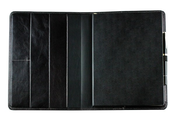 Notizbuch cirka DIN B5 PREMIUM LEDER VINTAGE Anilin schwarz