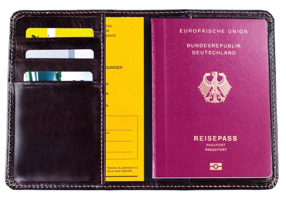 Reisepass / Impfausweis Etui PREMIUM LEDER VINTAGE marronebraun - RFID Protected