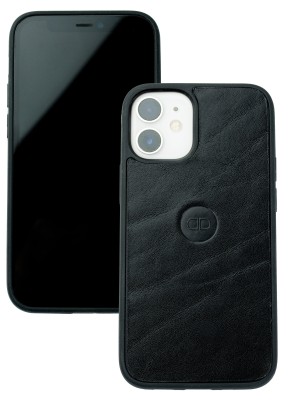 iPhone Case Silikon Schutzhülle in PREMIUM LEDER VINTAGE schwarz