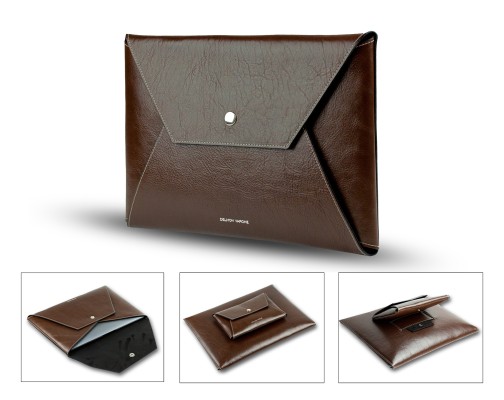 Macbook Tasche PREMIUM LEDER VINTAGE dunkelbraun