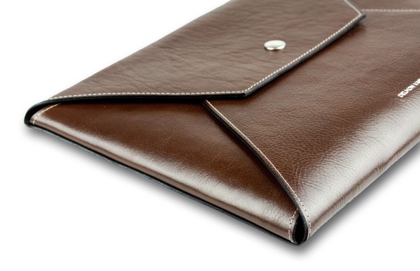 Macbook Tasche PREMIUM LEDER VINTAGE dunkelbraun