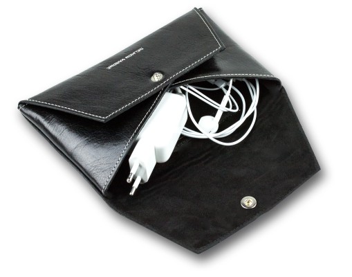 Zubehörtasche SMALL für Macbook & iPad PREMIUM LEDER VINTAGE schwarz