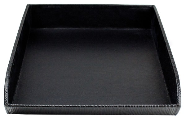 Briefablagekasten PREMIUM LEDER MANHATTAN schwarz mit Paglia Narbung