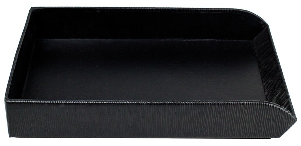 Briefablagekasten PREMIUM LEDER MANHATTAN schwarz mit Paglia Narbung