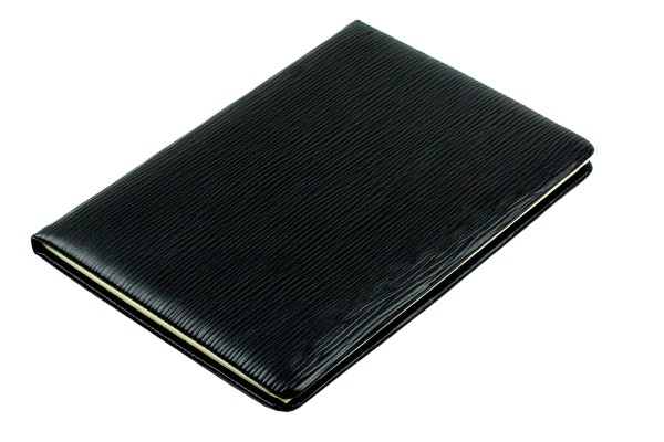 Adressbuch DIN A5 mit Goldschnitt (gebunden) PREMIUM LEDER MANHATTAN Paglia schwarz