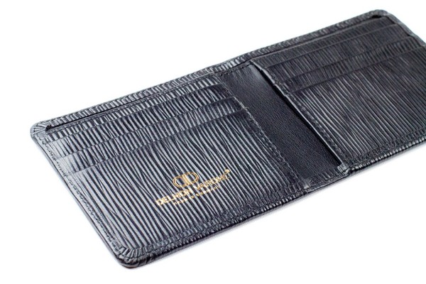 Kreditkartenetui mit Geldscheinfach PREMIUM LEDER MANHATTAN schwarz - RFID Protected