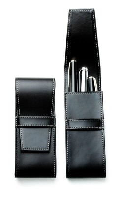 Schreibgeräteetui TRIO CAMBRIDGE Top Grain Leder schwarz