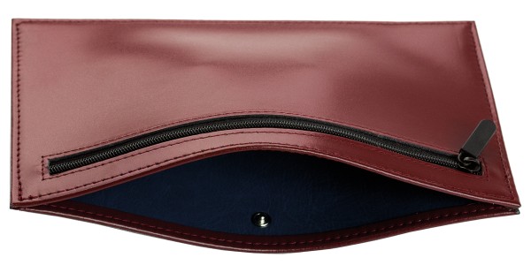 Travel Slim Wallet in CAMBRIDGE Top Grain Rindspaltleder rot