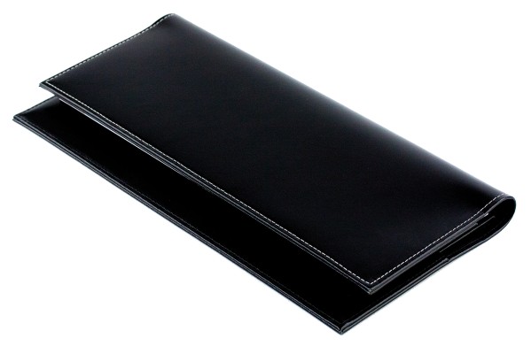 Tischquerkalender (auswechselbar) für 2025 - Cambridge Top Grain Leder schwarz