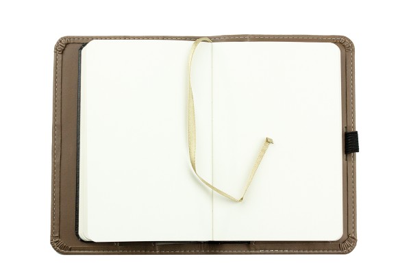 Pocket Notizbuch Lederimitat ECO APPLE LEATHER braun