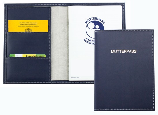 Mutterpass Etui ECO APPLE LEATHER Lederimitat dunkelblau