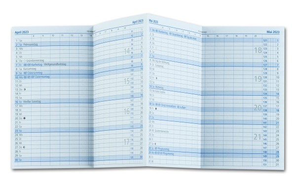 Ersatzkalender Leporello/Faltkalender 2025