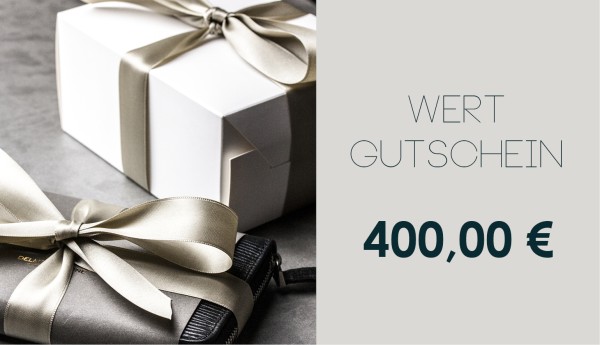 DELMON VARONE Geschenkgutschein Wert 400,00 €